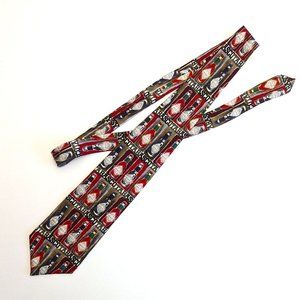 Tabasco Hot Sauce Novelty Fun Necktie Business Men's 100% Silk Tie Red Green